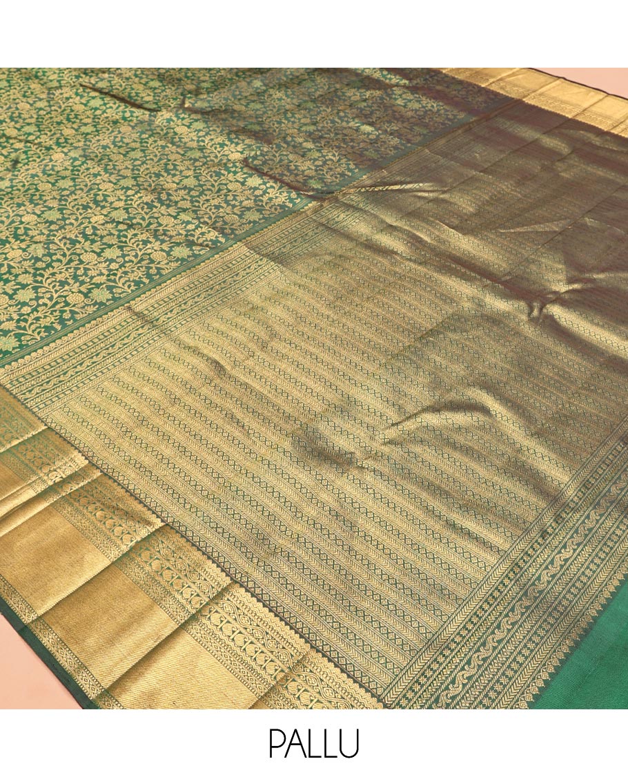 Green Kanchipuram Wedding Silk Saree