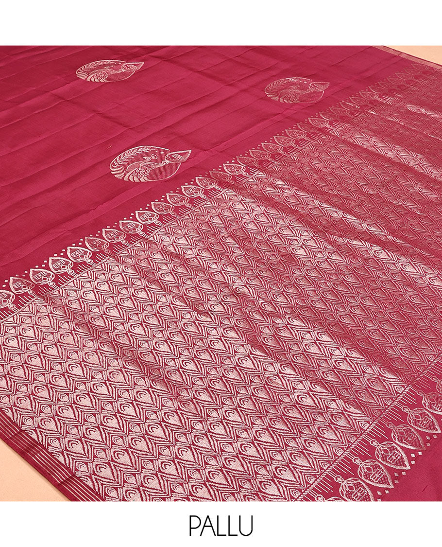 Red Mayuri Soft Silk Saree
