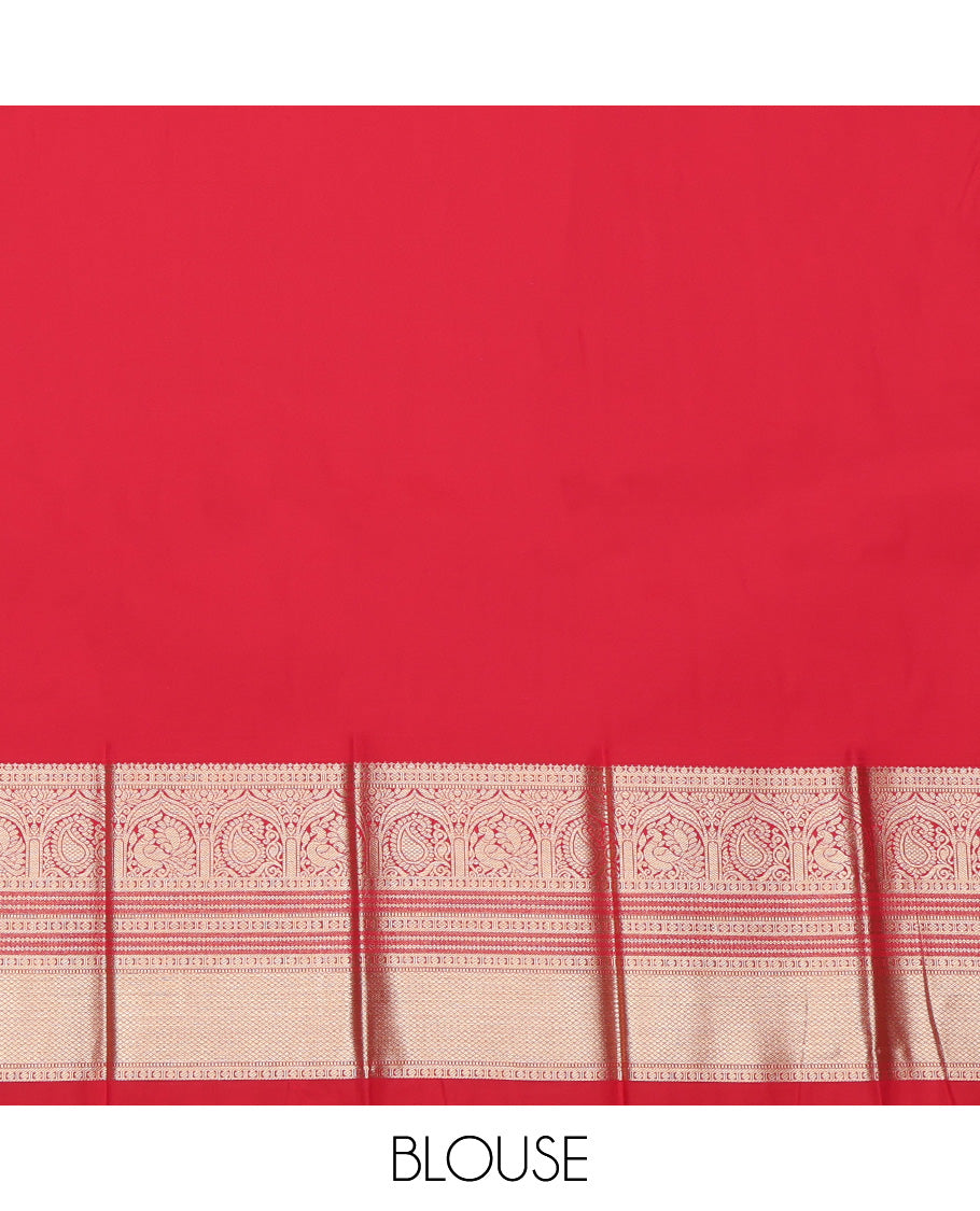 Blue Traditional Zari Design Budget Silk Saree