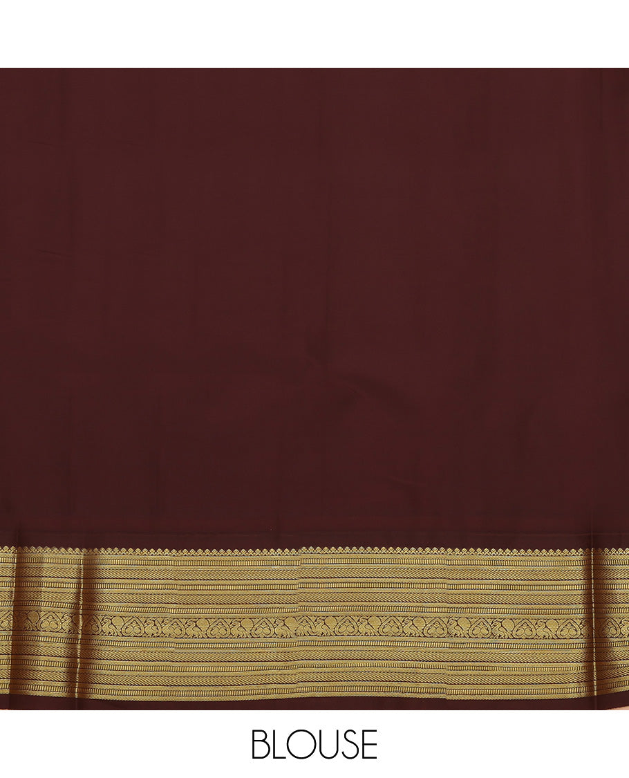 Red Budget Silk Saree, Subtly Sparkled With Zari Weave On Its Body, Complemented by Contrast Traditional Zari Designs Woven Border Grand Pallu and Paired with a Contrast Blouse