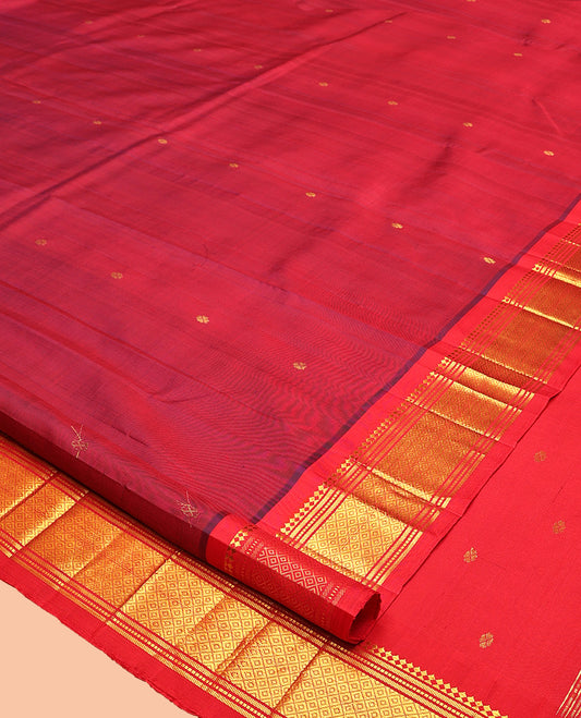 Light Maroon Kanchipuram Silk Saree