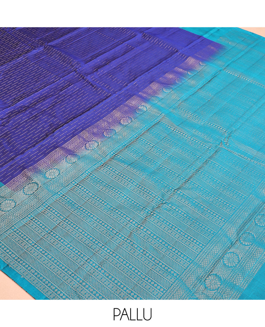 Blue Butta Mayuri Lite Silk Mix Saree