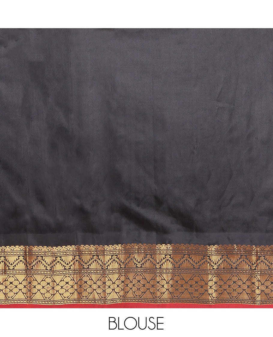 Grey Gadwal Silk Mix Saree
