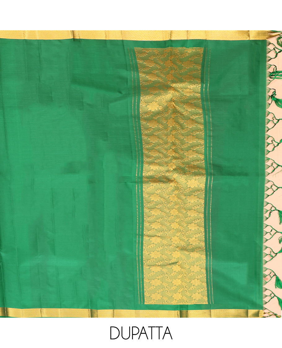 Maroon Pure-Silk Half-Saree