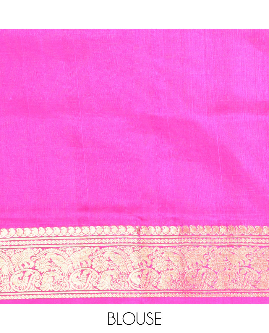 Pink Venkatagiri Silk Saree