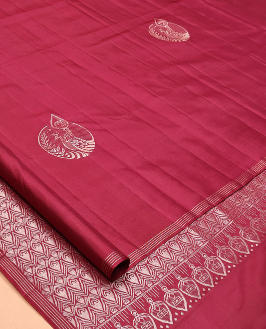Red Mayuri Soft Silk Saree