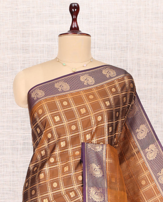 Brown Budget Silk Saree