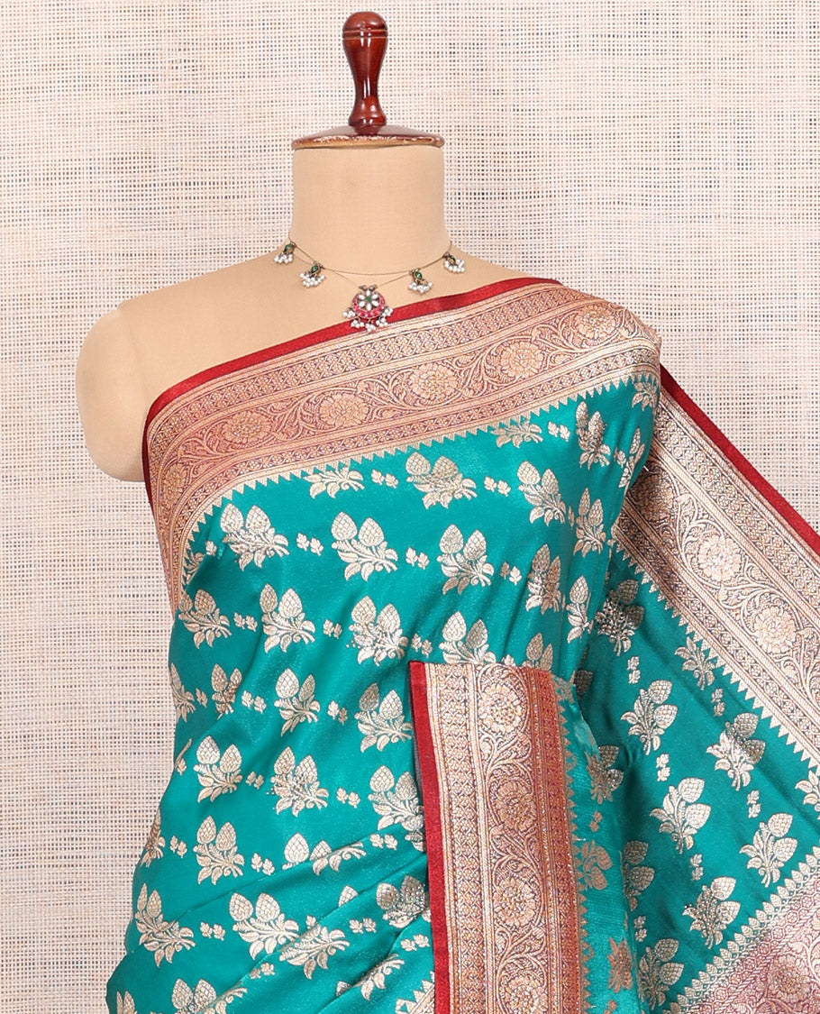 Green Banaras Nylon Saree