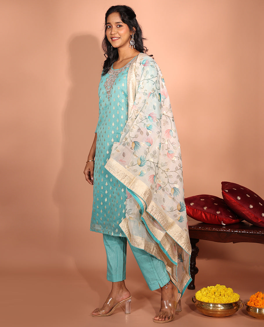 Blue Tissue Readymade Suit