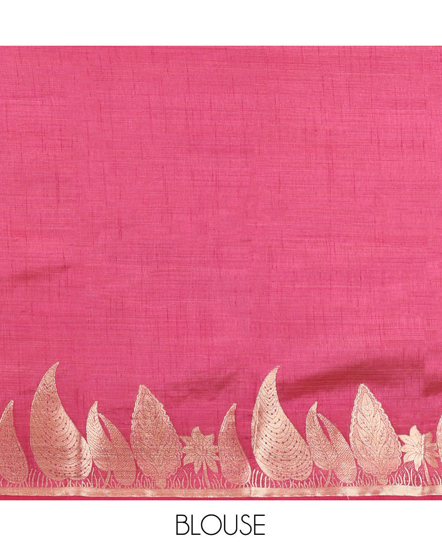 Purple Plain Art Tussar Saree