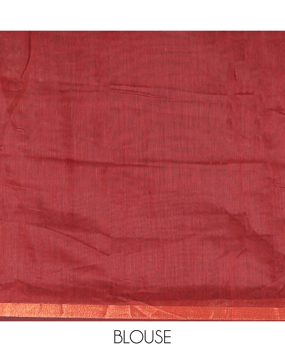 Maroon Chanderi Cotton Saree