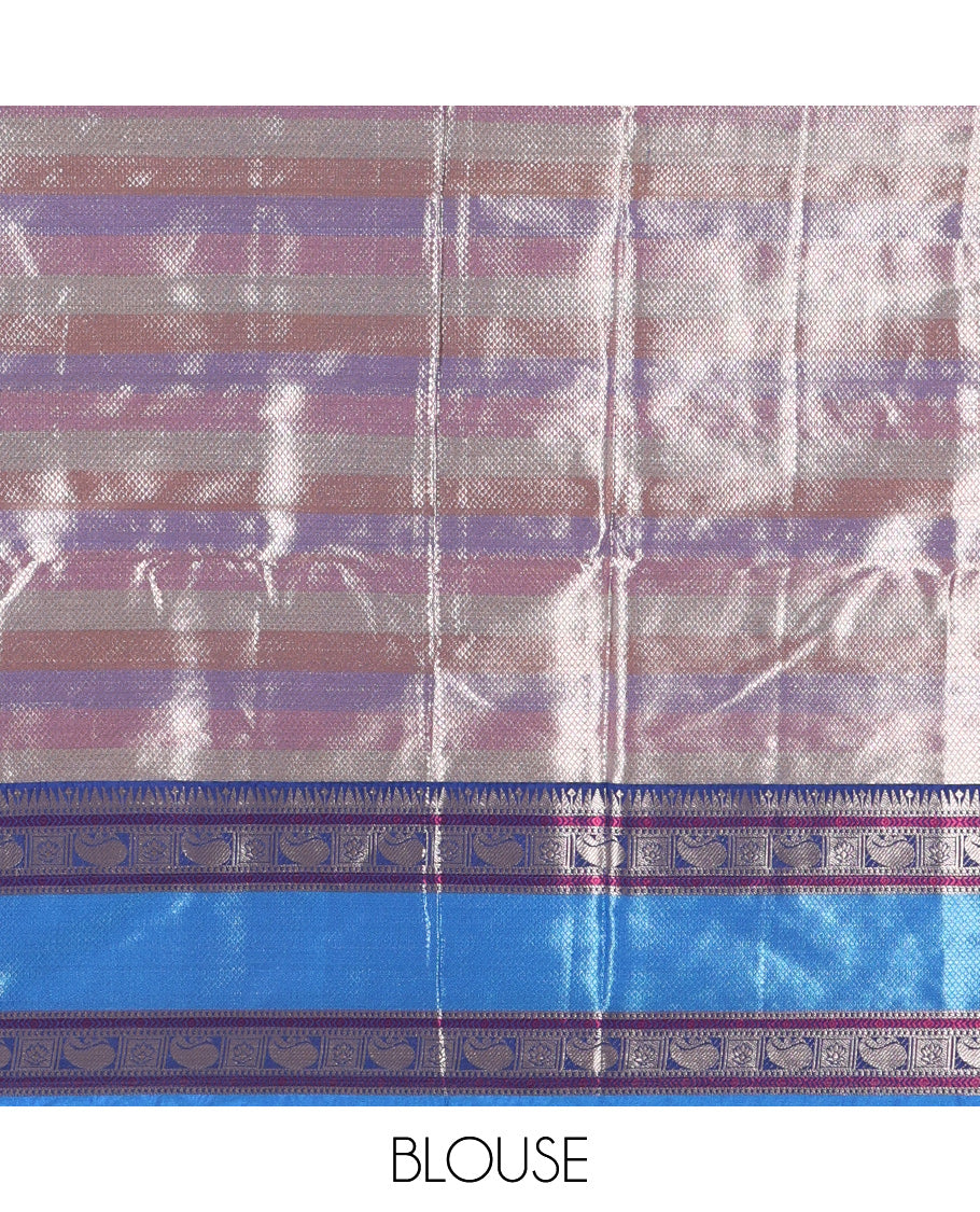 Pink Semi-Katan Silk Saree