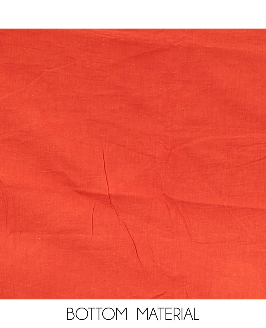 Yellow material chudidar set, batik print, mirror work and kantha work cotton top, cotton bottom, and batik printed dupatta