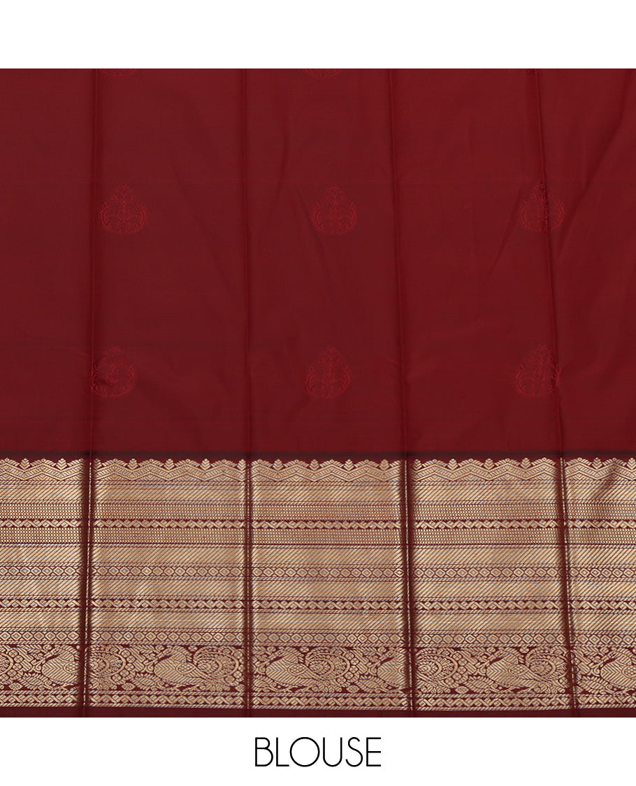 Peacock Blue Budget Silk Saree