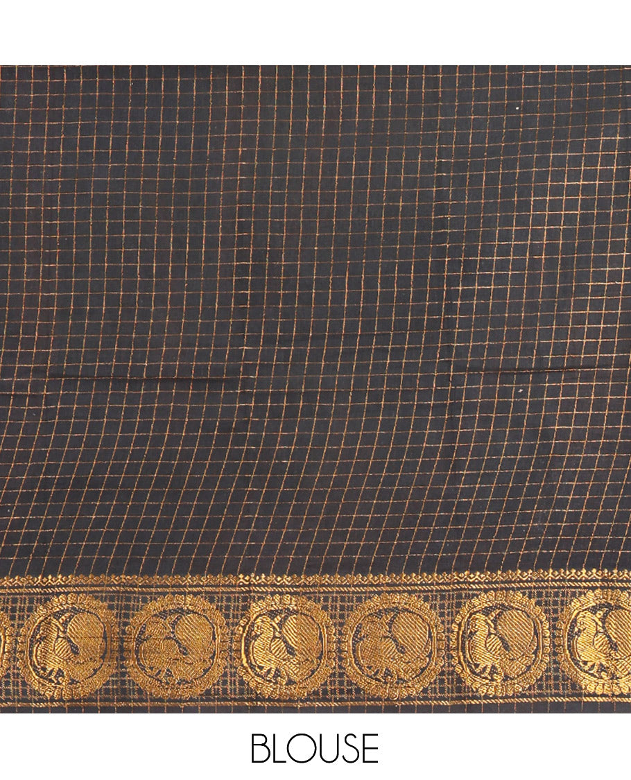 Mustard Sungudi Half-Saree