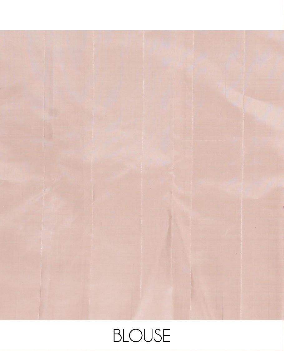 Yellow checked Kanchipuram silk saree, contrast border of zari buttas, and pallu of geometric patterns