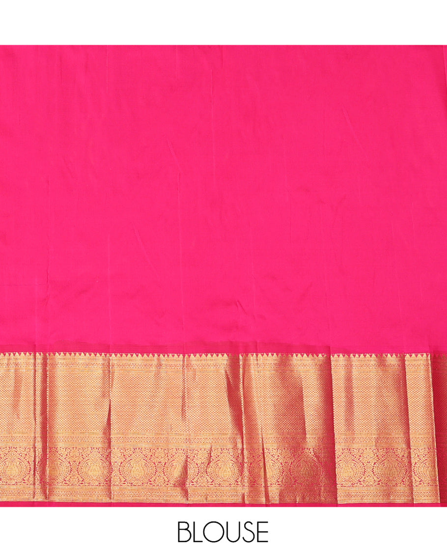 Wine Pure Silk Half Saree
