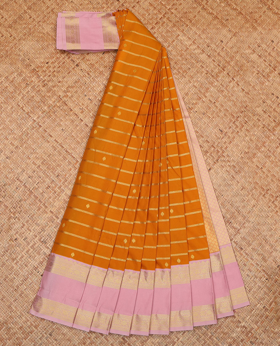 Orange Budget Silk Saree