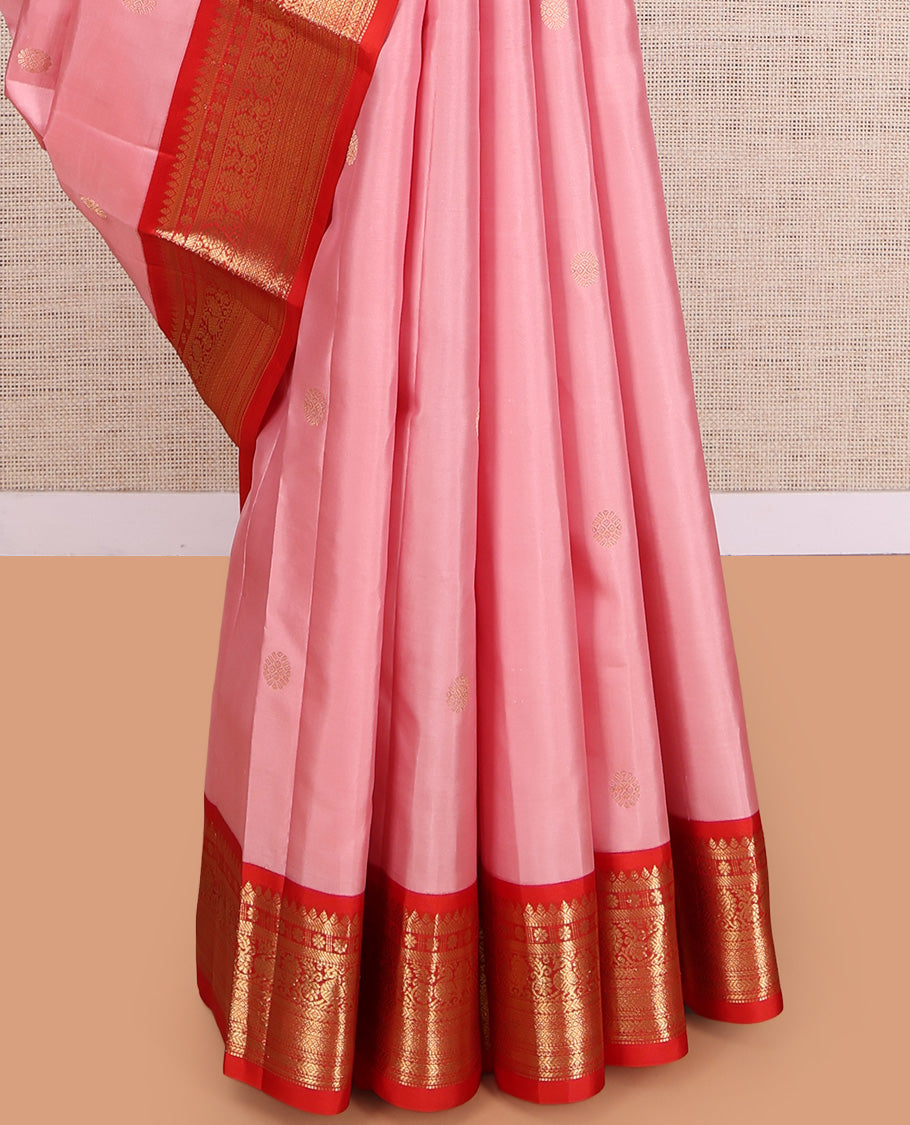 Pink Kanchipuram Silk Saree