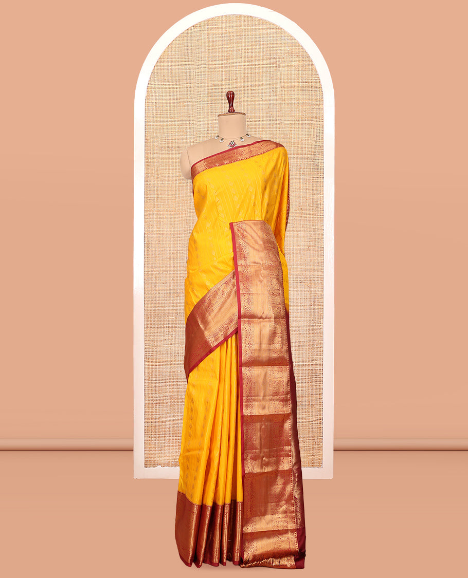 Yellow Budget Silk Saree