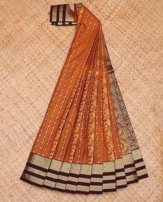 Rust Budget Silk Saree
