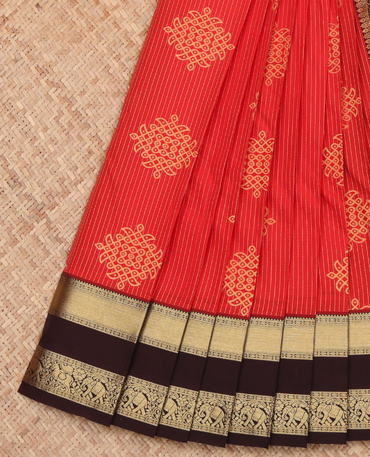 Orange Budget Silk Saree