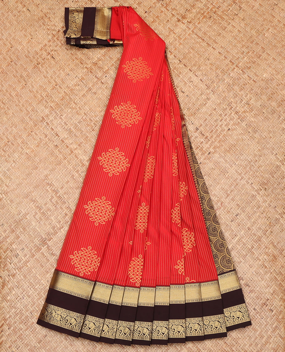 Orange Budget Silk Saree
