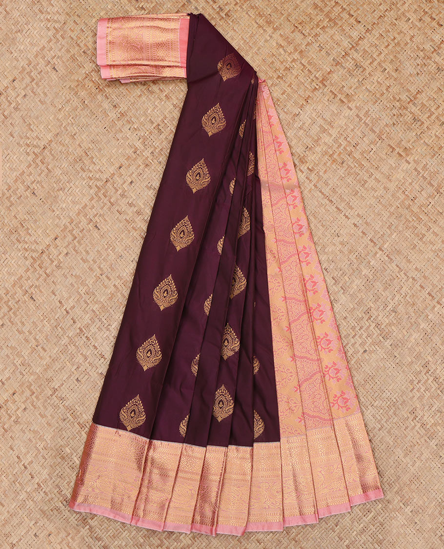 Maroon Budget Silk Saree