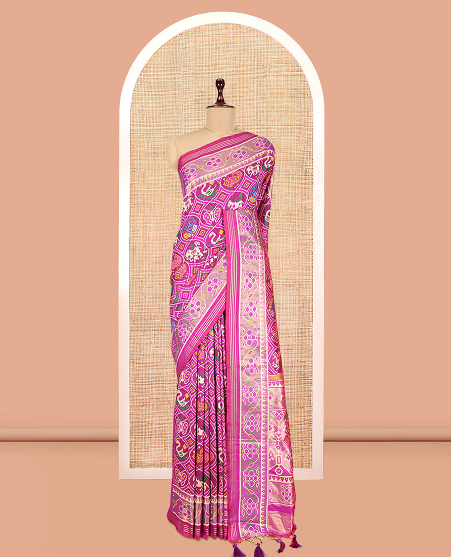 Pink Fancy Patola Saree
