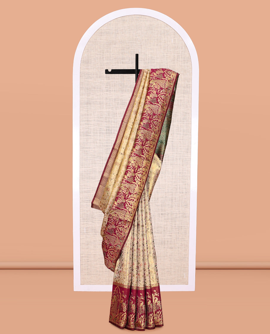 Gold Kanchipuram Tissue Silk Saree