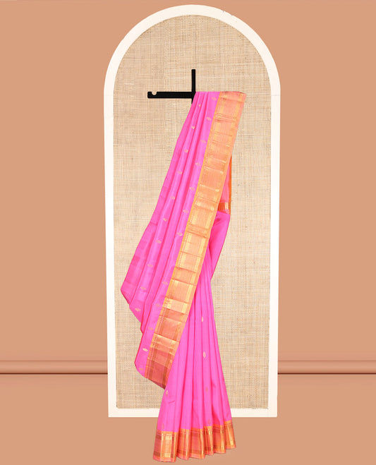 Pink Kanchipuram Silk Saree