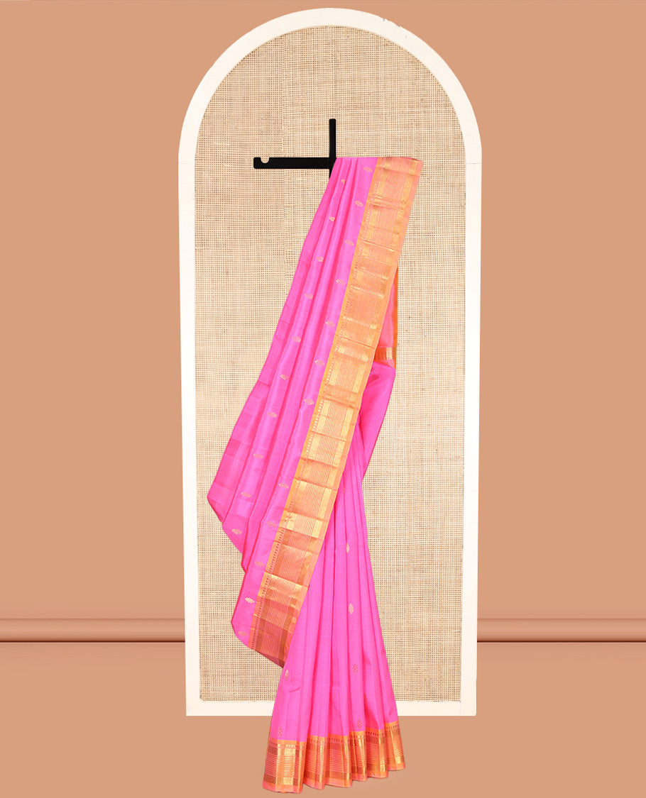 Pink Kanchipuram Silk Saree