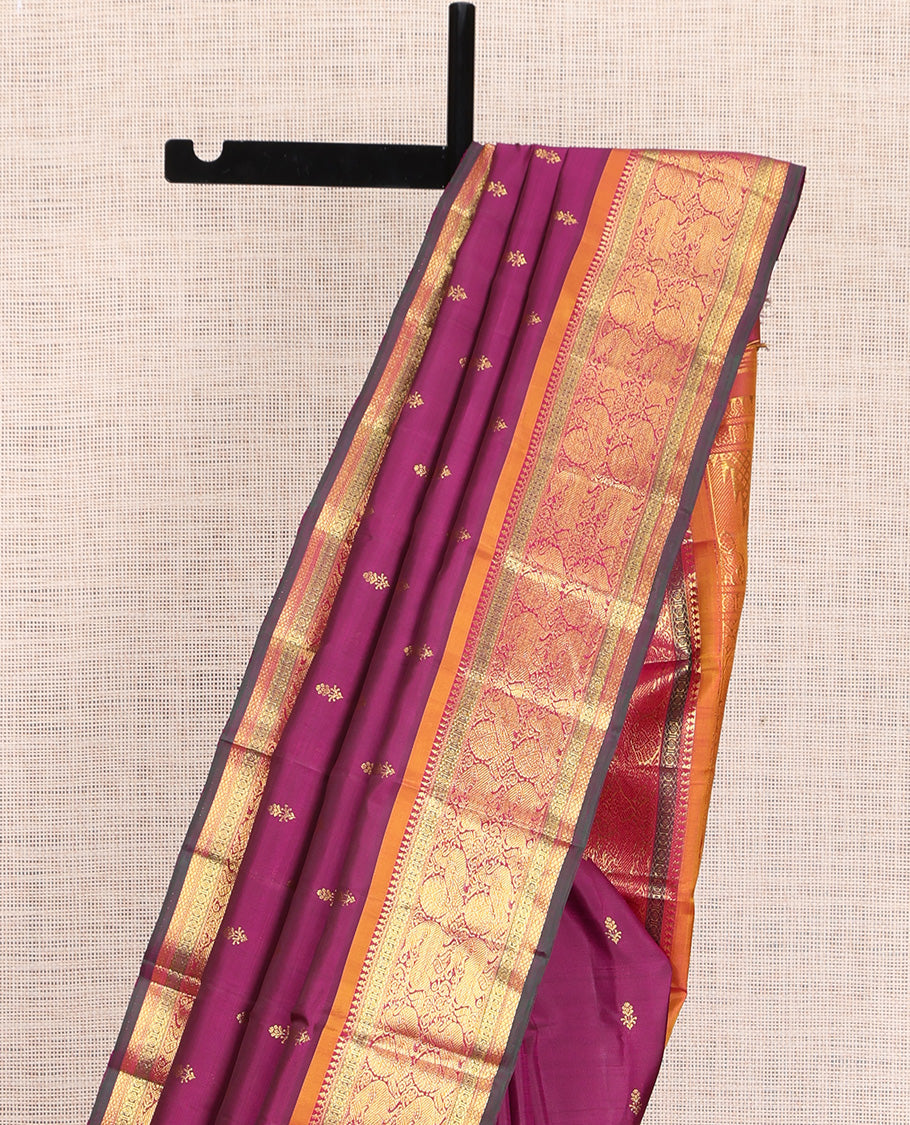 Purple Kanchipuram Silk Saree