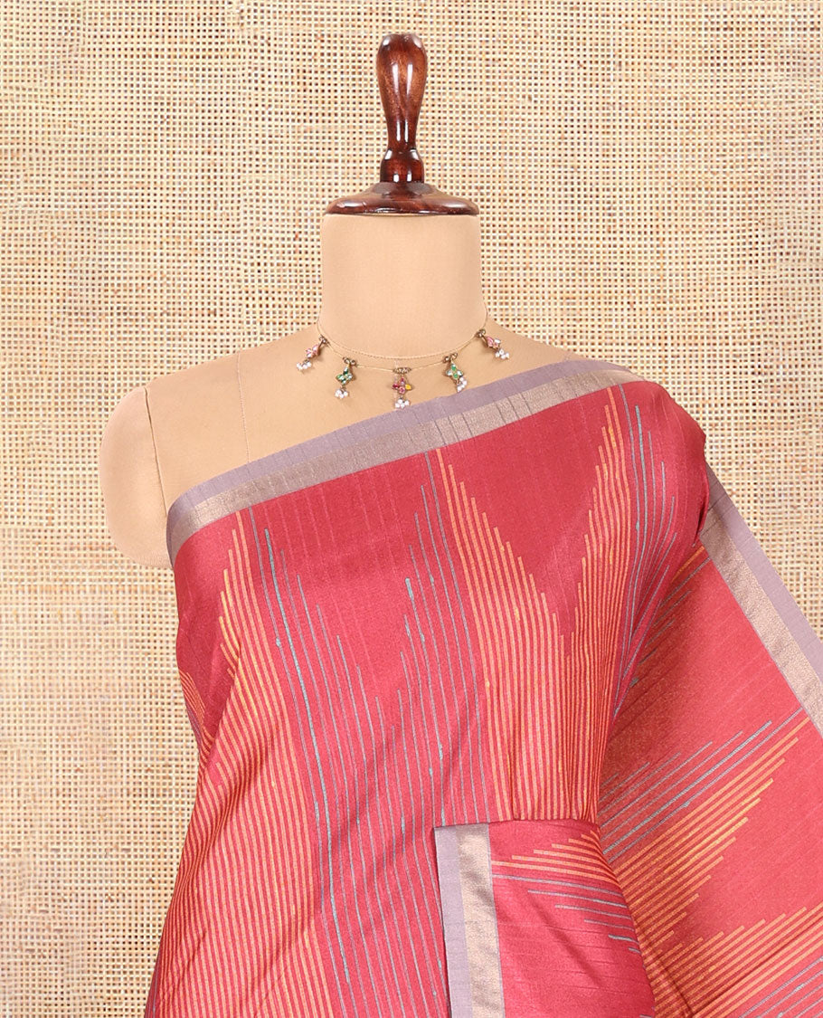 Pink Manipuri Tussar Saree