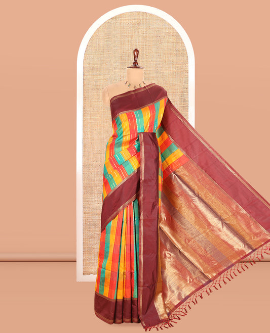 Maroon Fancy Softy Silk Saree