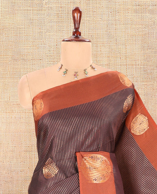 Coffee Brown Semi-Luxury Soft Silk Saree
