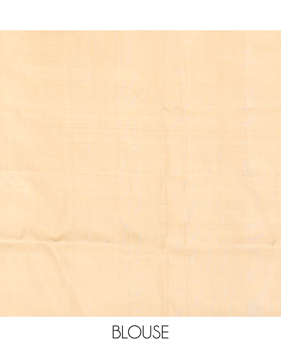 Turquoise blue zari buttas soft silk saree, contrast border, and pallu of paithani-style motifs weave