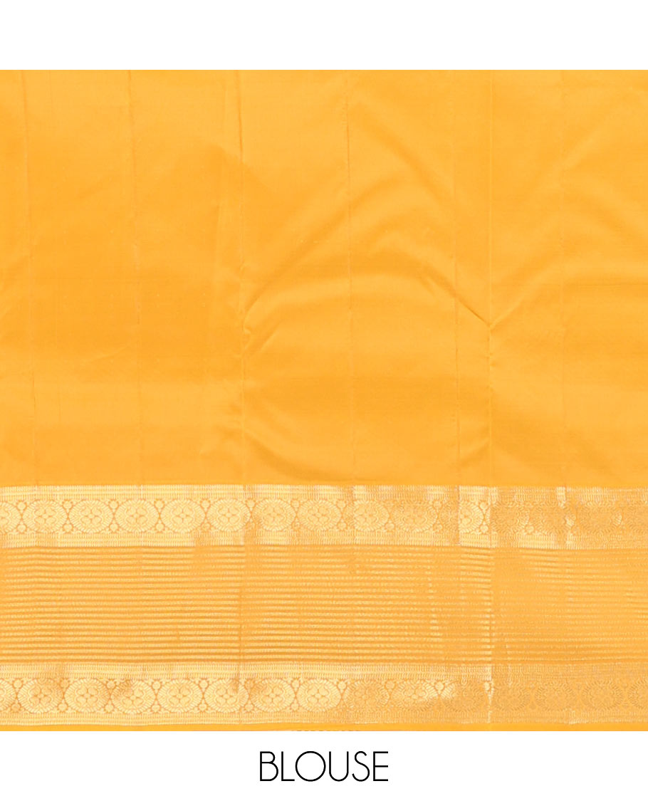 Cream zari buttas woven Vasundhara silk mix saree, contrast border of banaras, muthu & chakram designs & zari-rich pallu