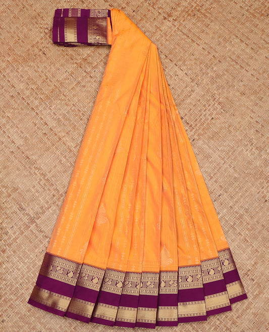Orange Budget Silk Saree
