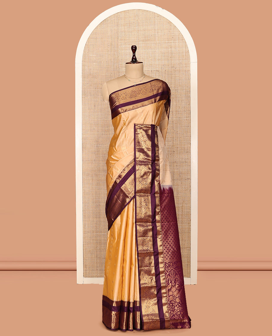 Sandal Zari Design Gift Saree