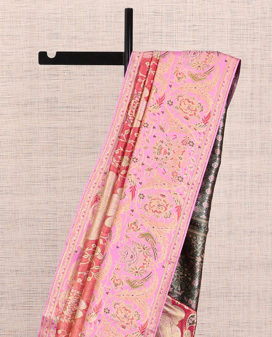Pink Kanchipuram Tissue Bridal Silk Saree