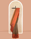 Green Mayuri Lite Silk Mix Saree, Gleamed up with Zari Stripes, a Contrast Zari Striped Border, Pallu Steeped with Parrot Designs, and a Contrast Blouse