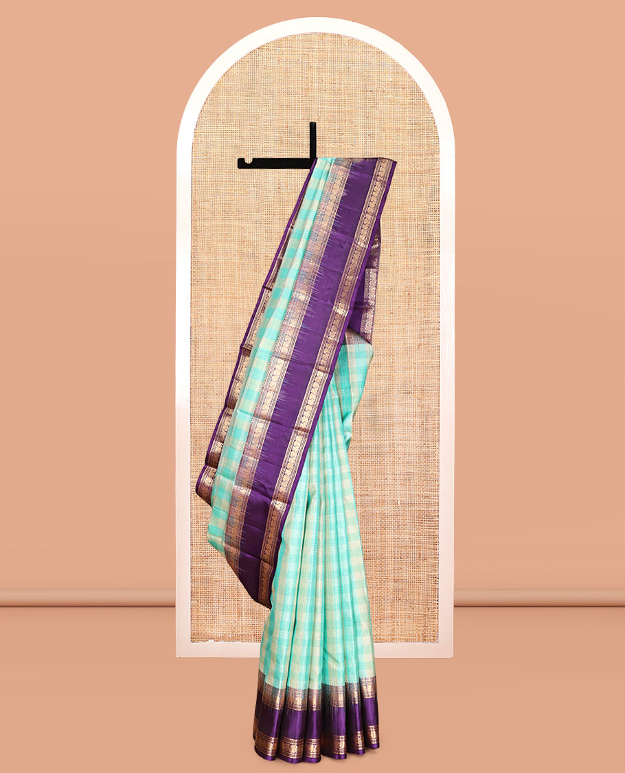 Turquoise Mayuri Soft Silk Saree