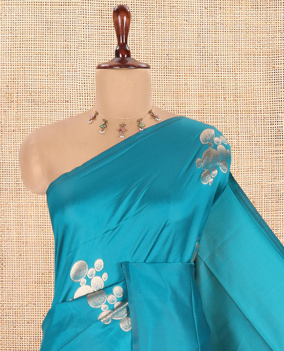 Borderless Rama Elite Soft Silk Saree