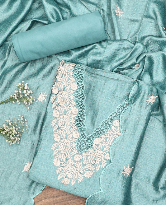 Blue Material Chudidar Set