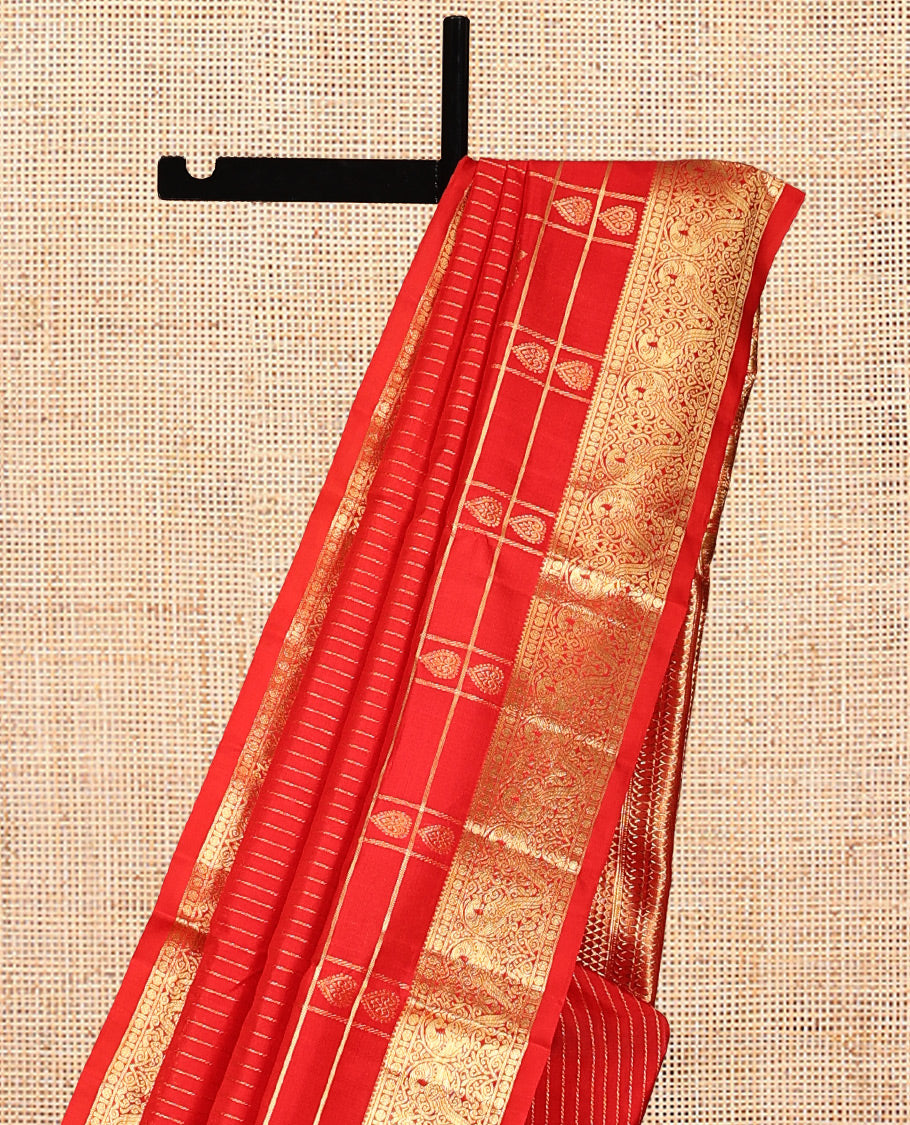 Red Venkatagiri Silk Saree