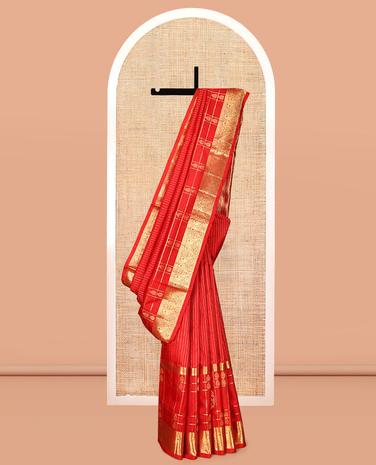 Red Venkatagiri Silk Saree