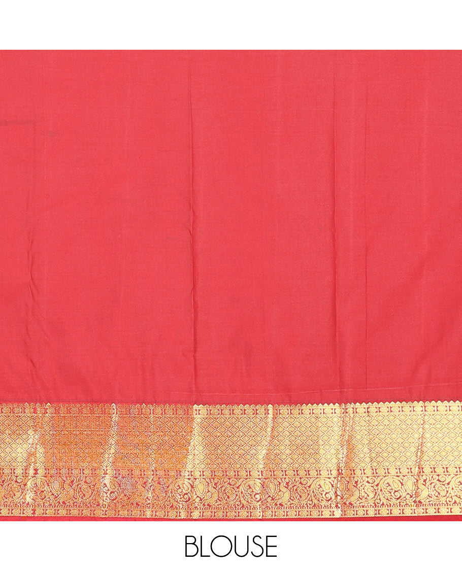 Light blue zari buttas and checked budget silk saree, contrast traditional zari woven border, and jaal pallu