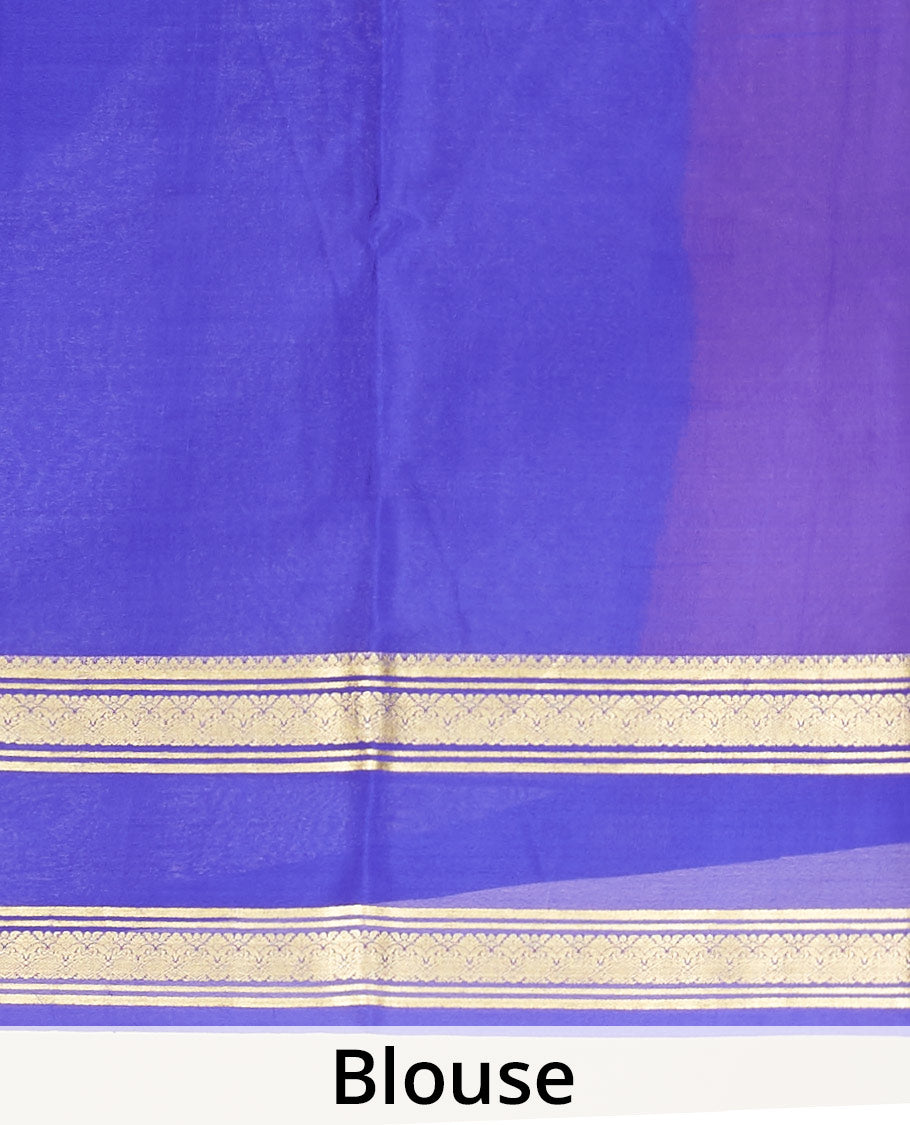 Yellow plain design mysore silk saree, contrast traditional zari design border & pallu of zari stripes