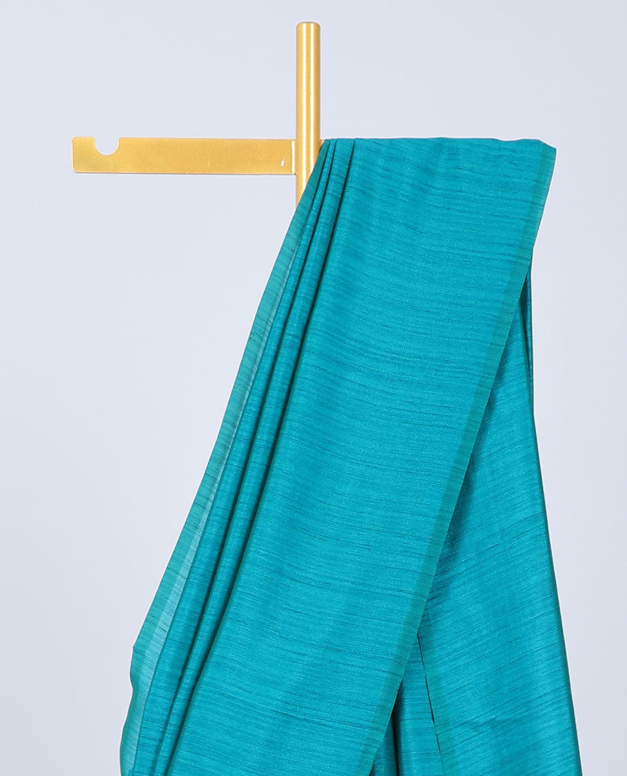 Borderless blue plain kamala silk saree, multi-color patola designs digital printed blouse 